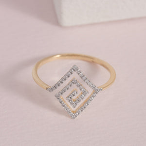 You are A-Maze ing Diamond and sterling ring by Ella Stein