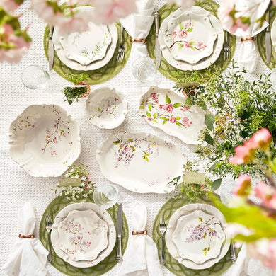 Juliska Watercolor Sketch Salad/Desert plates Assorted set of 4
