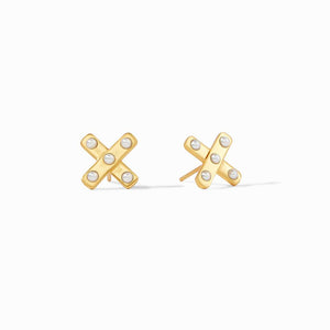 Julie Vos Pearl Paris X Stud Earrings