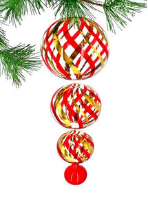 Ruby Gold Swirl 24ct 12" Item #: 1045 ornament by Heartfully Yours