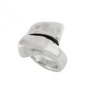 Women's Silver Plated sprial Ring Uno de 50