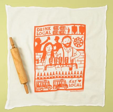 Flour Sack Towel Drink Local