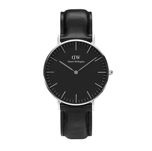 Daniel Wellington watch Classic Black Sheffield in Silver 36mm