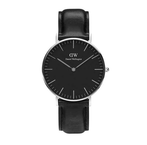 Daniel Wellington watch Classic Black Sheffield in Silver 36mm