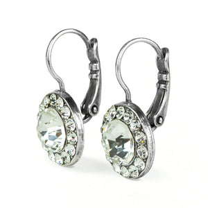 Mariana On a Clear Day Antiqued Silver Drop Earrings