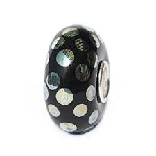 Elfbeads glass Darkness Oil  Python bead