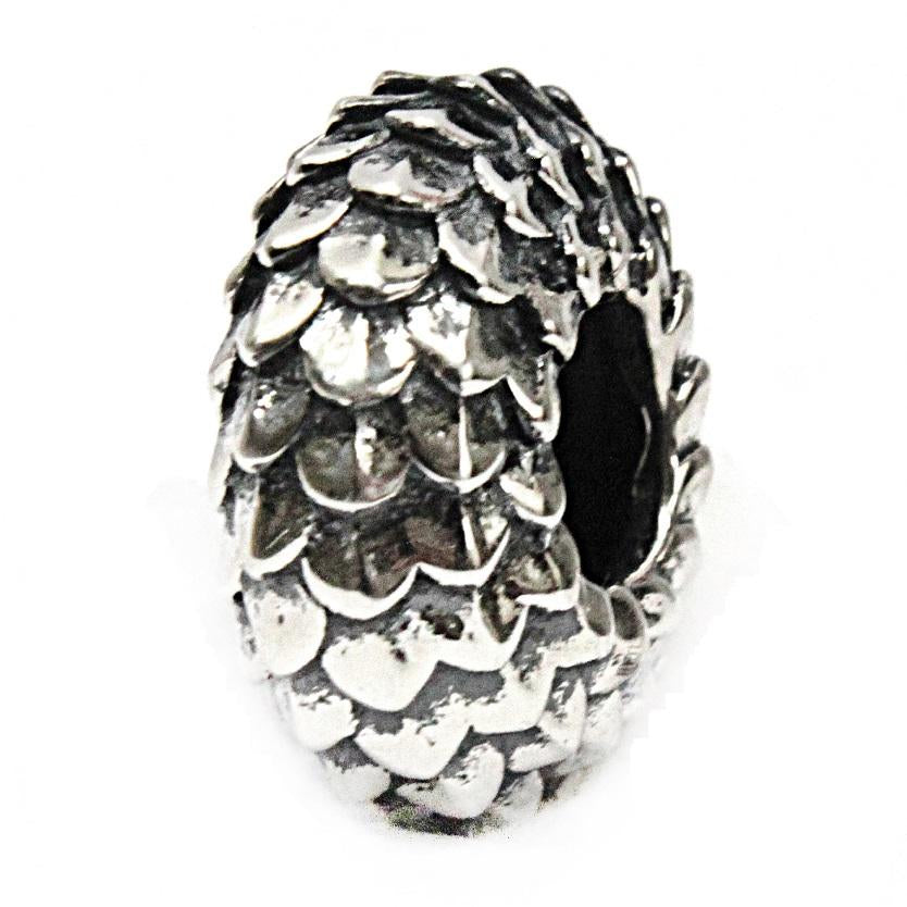 Elfbeads silver Scales bead