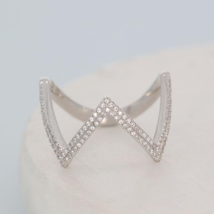 All Hail the Queen Diamond and sterling ring by Ella Stein