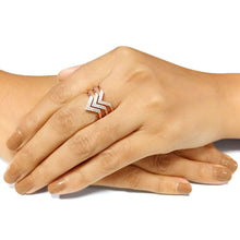 Hail to the V Diamond and Gold plated sterling ring by Ella Stein