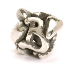 Letter Bead B, Silver