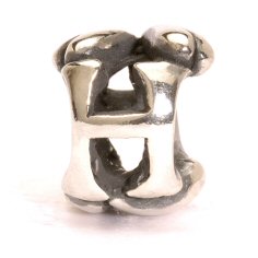 Letter Bead H, Silver