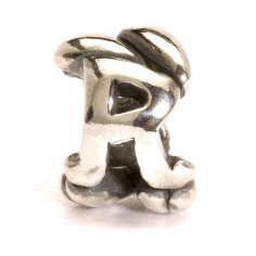 Letter Bead R, Silver