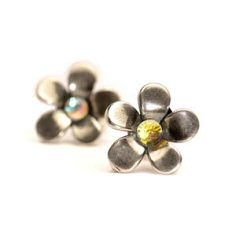 Silver Flower Earrings
