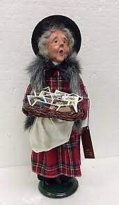 Byers Choice Woman selling Christmas Cards