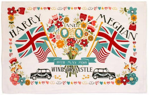 Royal Wedding Harry & Meghan Tea Towel made in UK