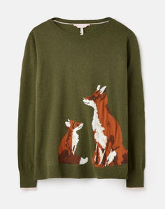 Miranda Sweater green Fox cub