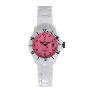 ToyWatch White/Pink Plasteramic Ladies Watch FLO1WHPK The Uptown Shop ToyWatch White/Pink Plasteramic Ladies Watch FLO1WHPK The Uptown Shop