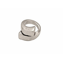 Women's Silver Plated sprial Ring Uno de 50