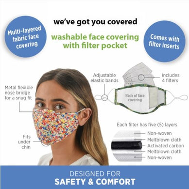 Phase 3 Face covering mask colors available. Germ protection
