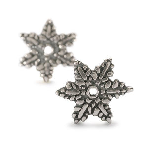 Snow flower pair of earring beads