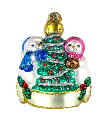 Snowman Christmas couple