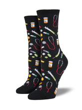 Meds Fun Socks for women blue or black