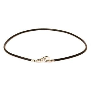 Trollbeads Leather Necklace black 16.5